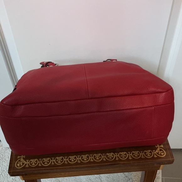 RARE RED COACH SATCHEL BAG large - Picture 3 of 13